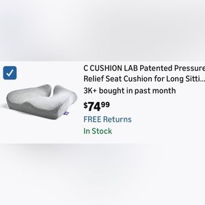 C Cushion Lab Gray Seat Cushion
